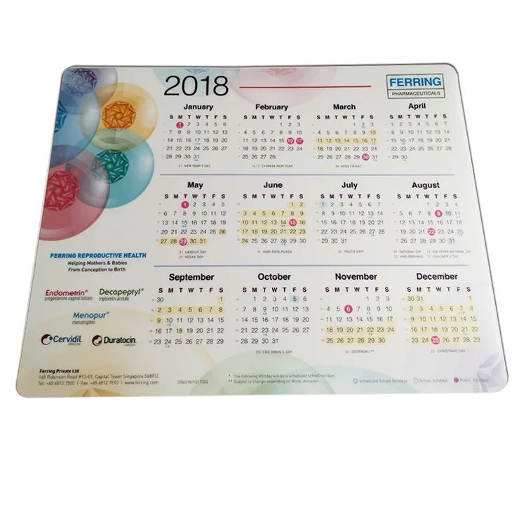 Нескользящие резиновые календарь компьютерный стол коврик самоклеющиеся коврик для мыши с прошитыми краями