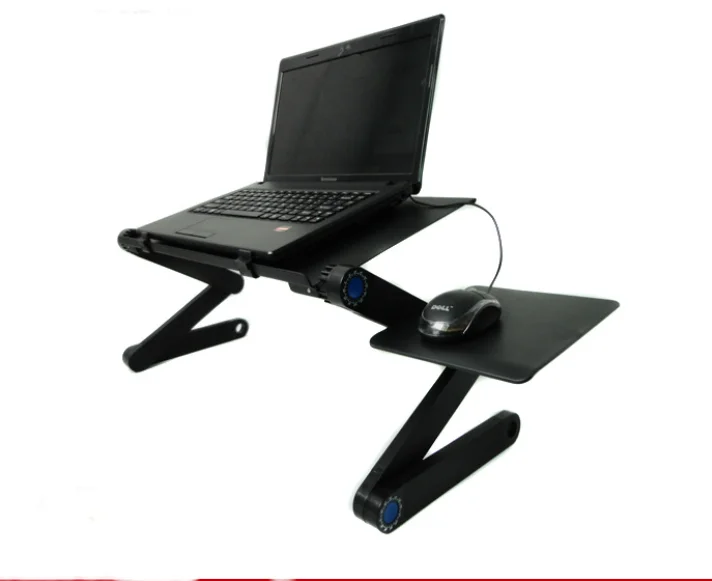 
Hot Sale Bed Computer Table Laptop Holder Stand Folding PC Table Living Room Furniture Home Office Computer Desk with Cooler Fan 