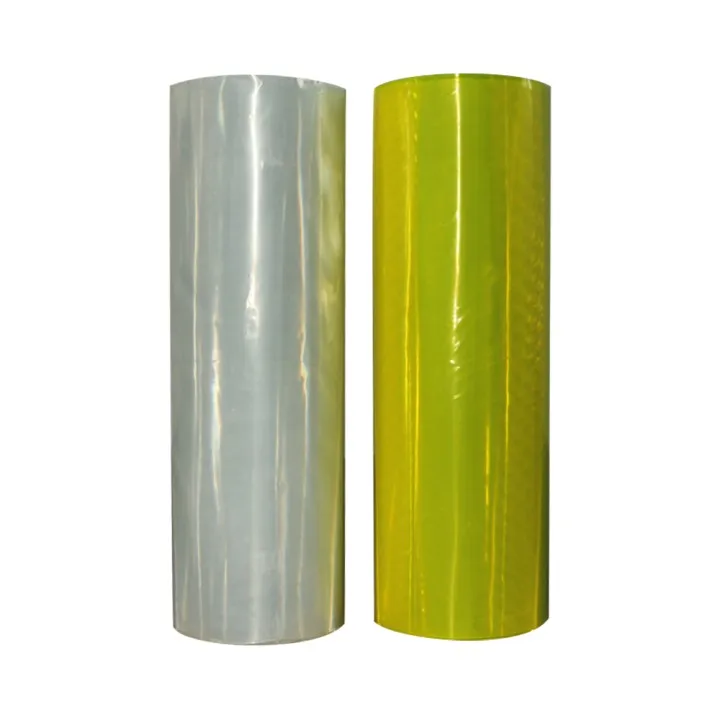 Reflective High intensity Vinyl Retro Flexible Non Self Adhesive Plastic Roll  Micro Prismatic PVC Reflective Sheet