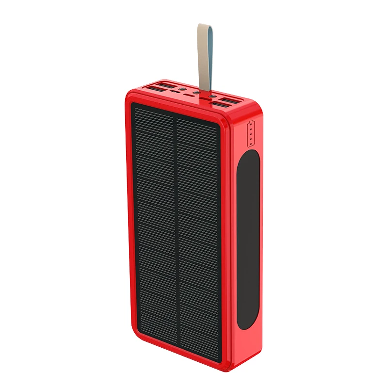 Solar energy 80,000 mAh large -capacity wireless charge charging treasure with lane rope mobile phone mobile power fast charging