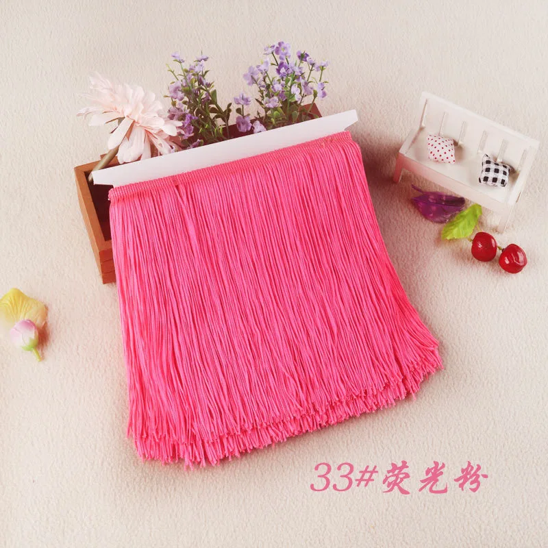 20CM POLYESTER FRINGE Satin Polyester Dance Skirt Dress 7.9in Tassel lace Fringe Trimmings Colorful for Garments