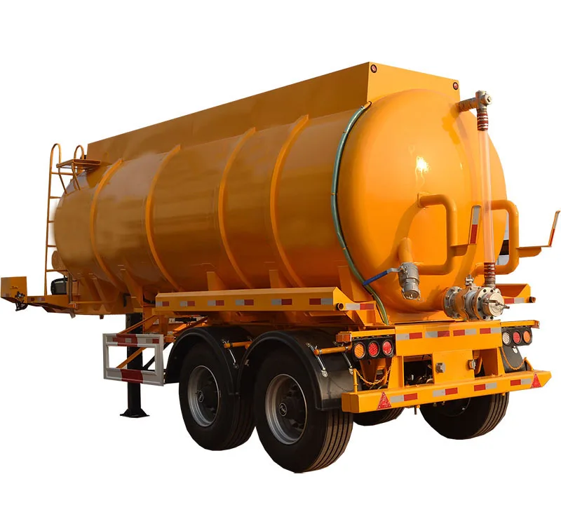 2 axles sewage and sludge suction tank vacuum trailer mounted vacuum pump and diesel engine