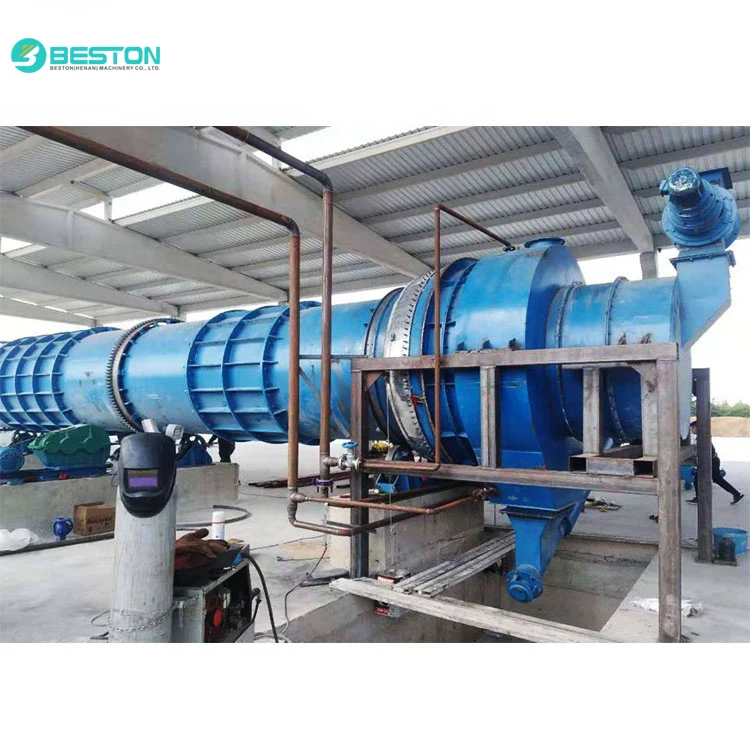 Complete charcoal production line with carbonization furnace, dryer, crusher, with daily output 10 tons