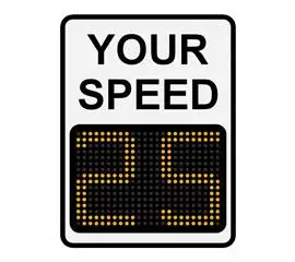 Led digit traffic detector highway solar limit aluminum speed radar sign