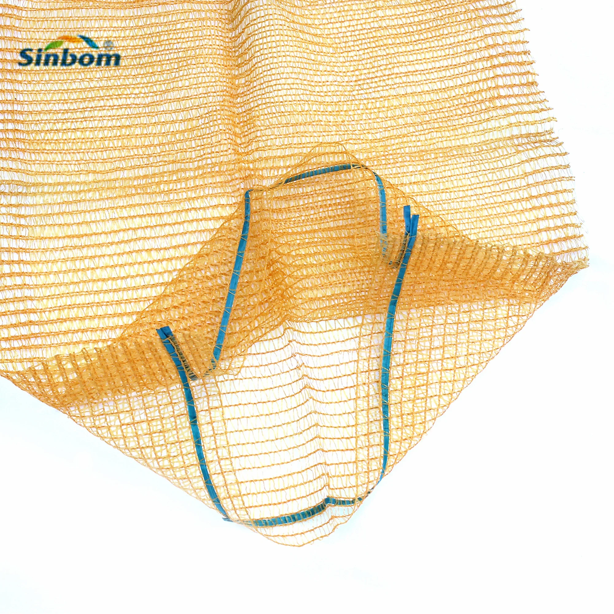 HDPE drawstring raschel mesh net bag for vegetables fruits