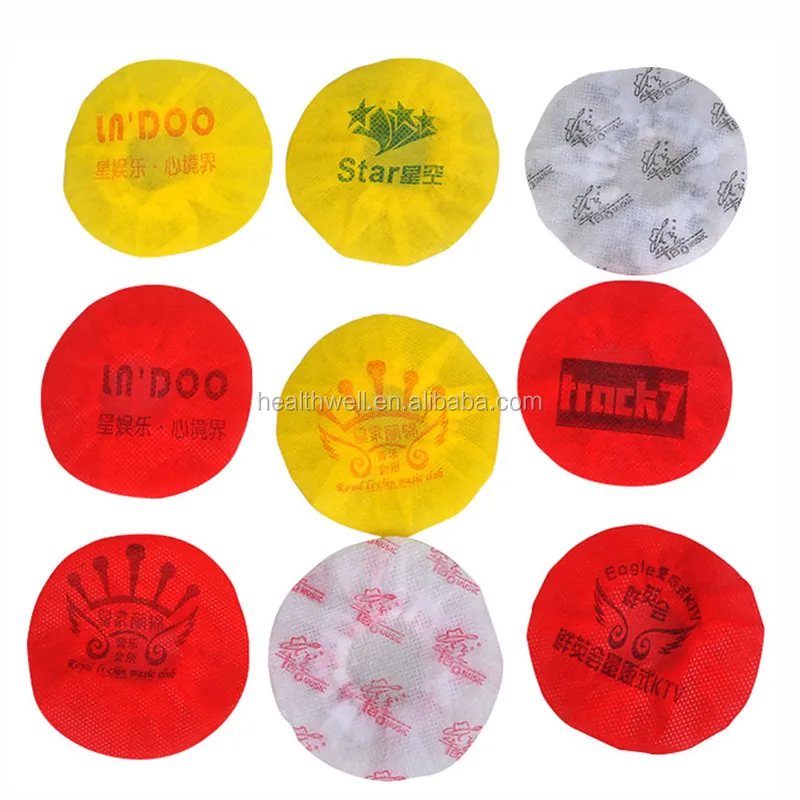 Colorful disposable microphone covers print logo