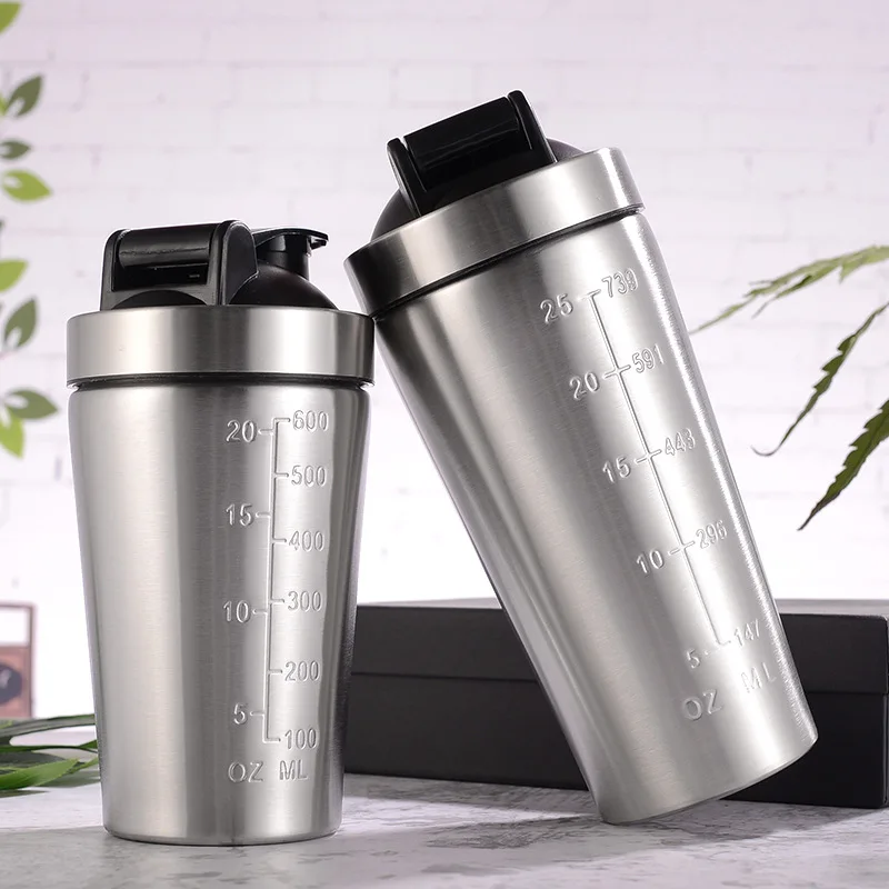 Fitness Sports 304 Stainless Steel Milkshake Cup Foreign Trade Protein Powder Shaker Cup