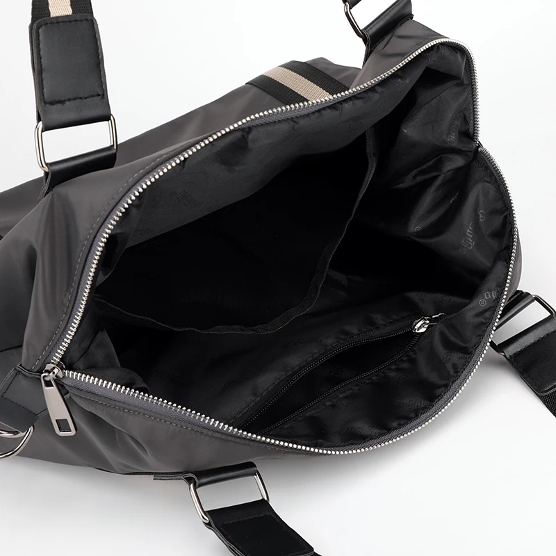 Custom waterproof  light weigh tote gym bag nylon handbags large capacity women shoulder travel bag
