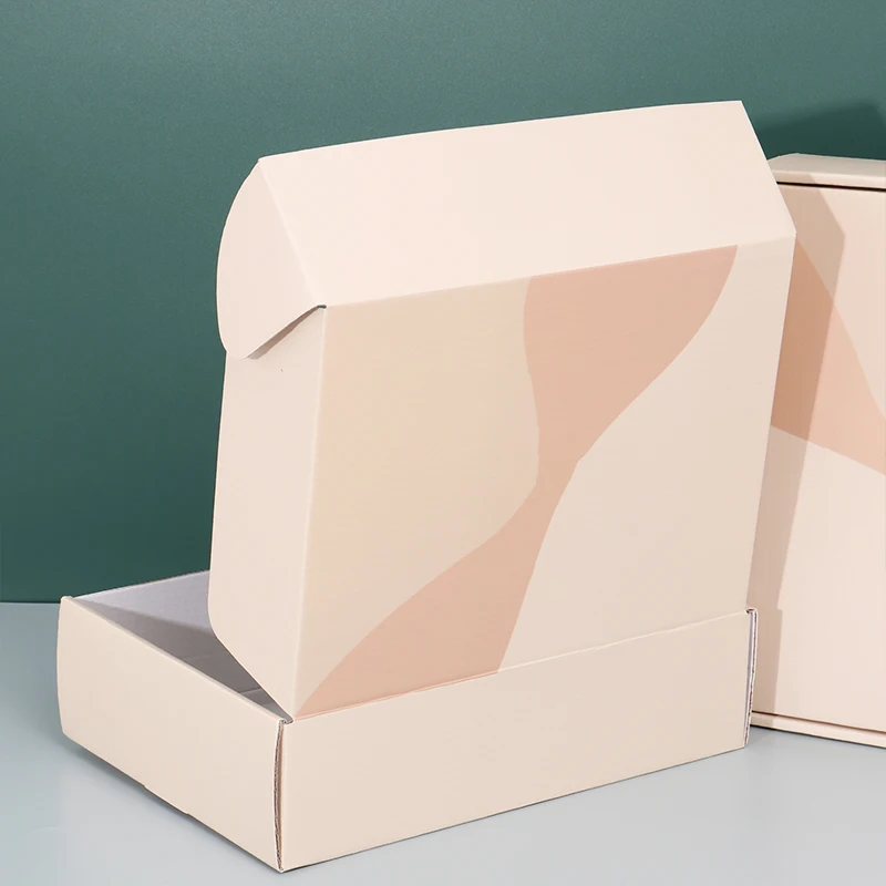 Factory custom custom logo pattern multi-color optional paper durable corrugated packaging cosmetics gift corrugated box