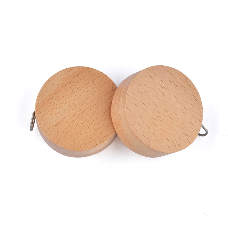 Wintape Custom Round Wood Mini Steel Tape Measure