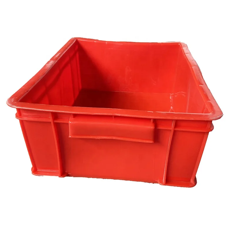 Wholesale Euro Multi Color Industrial Stack Moving Plastic Storage Parts Bins Box with Handle for Warehouse Transport