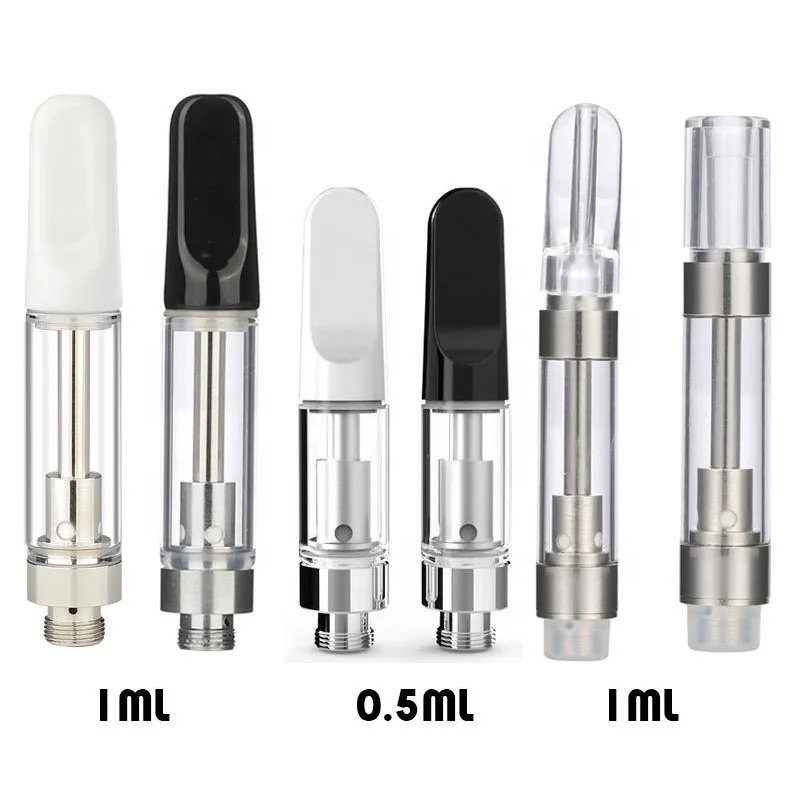 
1ml cartridge 1.2ohm 510 thread atomized cartridge ceramic coil clamshell packaging box 1 gram 1.0 cartridge 