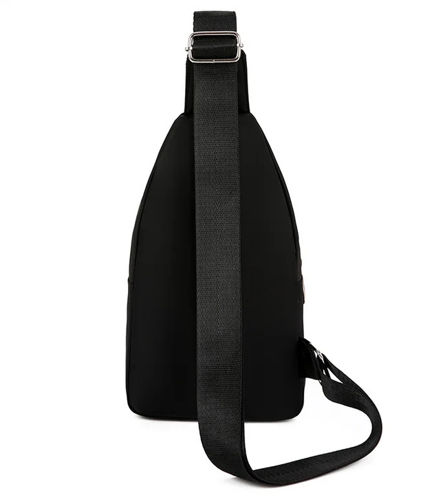 
custom cheap backpack simple hippy charge student chest harness bag in black kids sling bag 