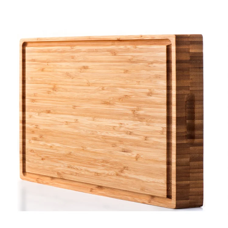 Custom large cutting chopping block board wooden chopping board bamboo with double handles
