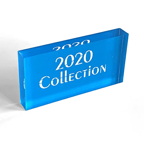  Custom Any Size Clear Acrylic Block Colored Logo Brand Cube Stand UV Print