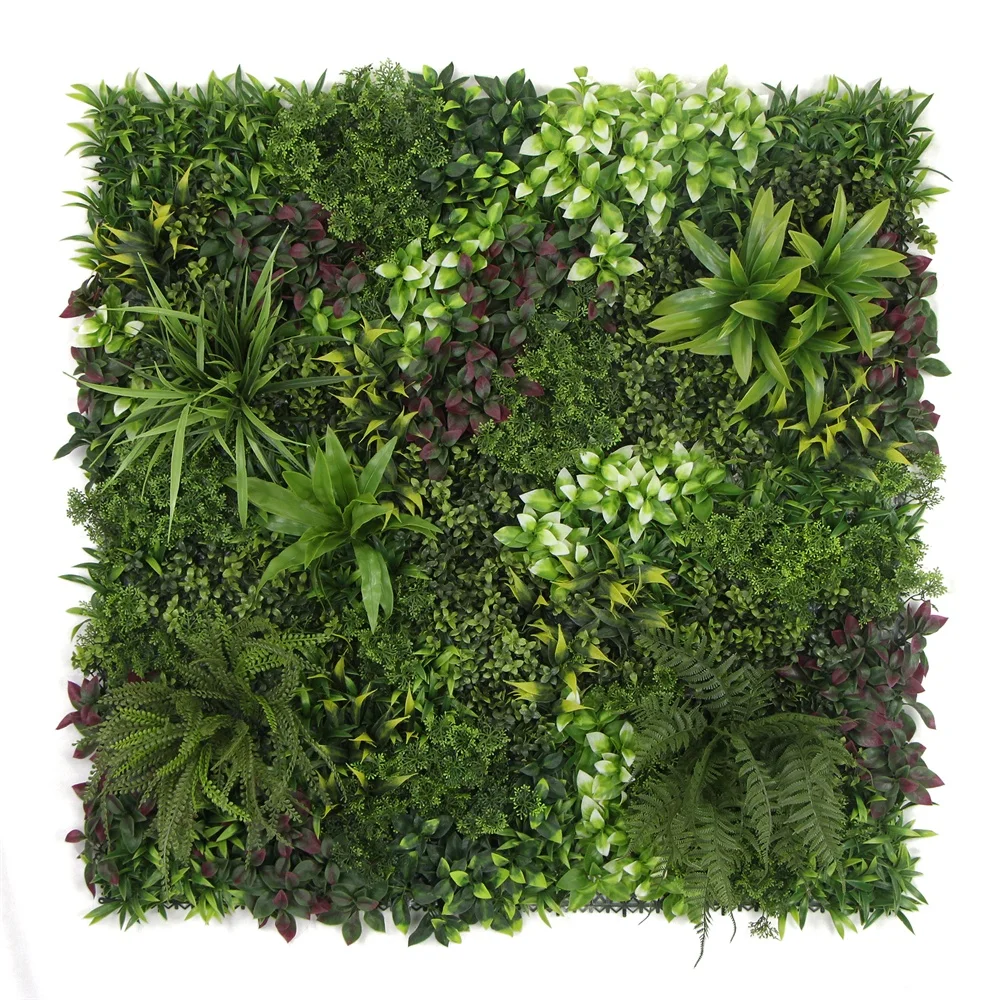 Uland 100*100cm PE plastic artificial decorative ivy wall boxwood panel for garden wedding banquet decoration
