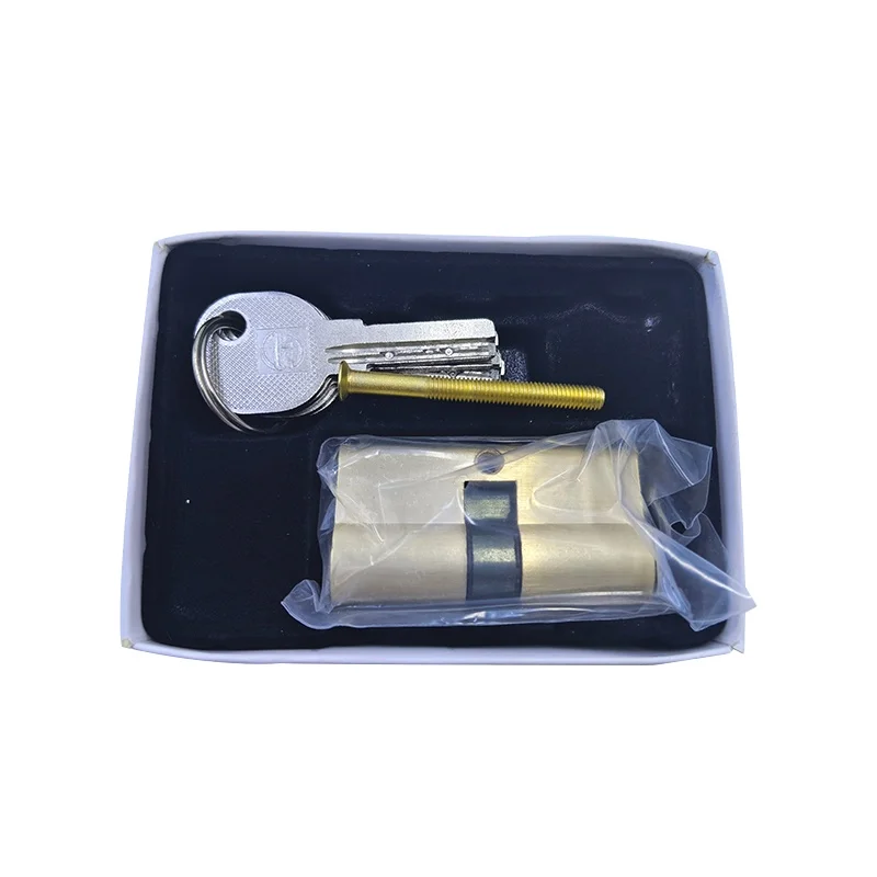 Factory Direct Sales High Quality 60mm Double Open Brass Cylinder Lock With Computer Key