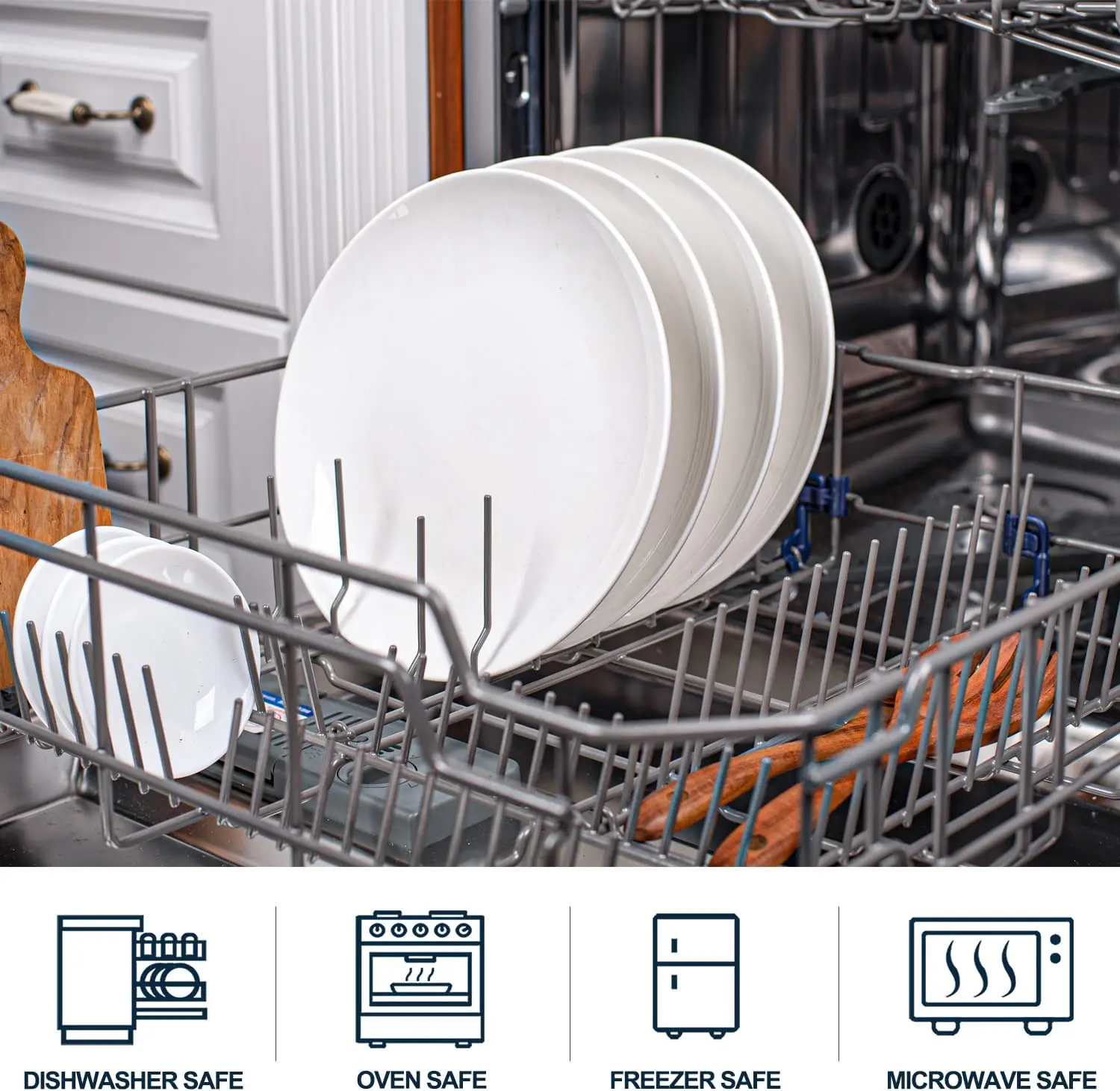 Конкурентоспособная цена домашняя фарфоровая белая круглая тарелка для отелей