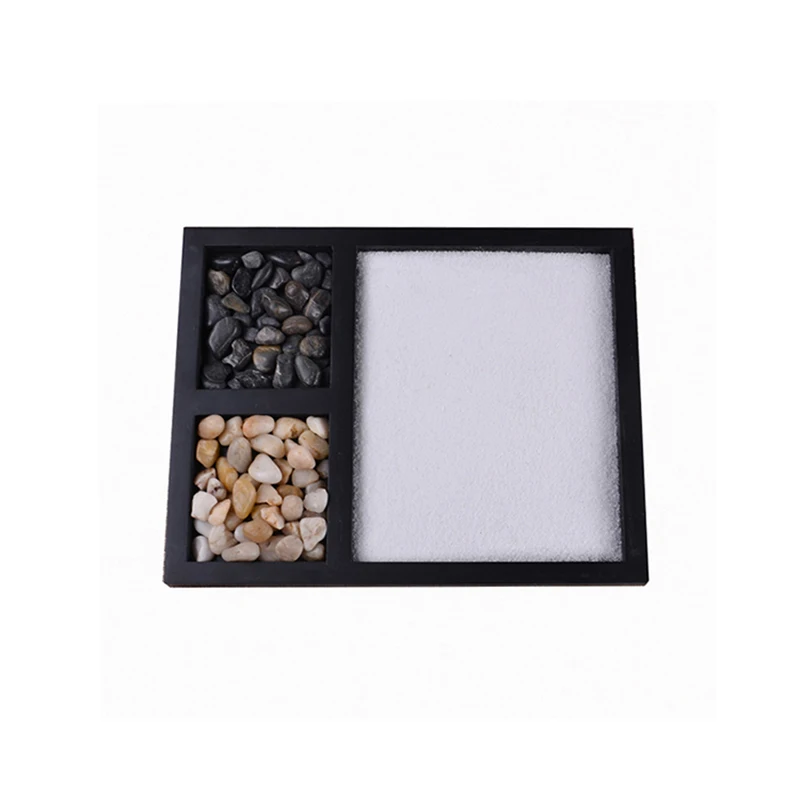 Folk Crafts Gift Sets Hot sell Cobblestone Indoor Japanese Mini Zen Garden Desktop