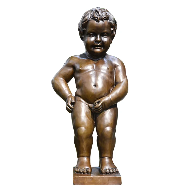 Outdoor Famous Modern Street Art Metal Funny Naked Boys Life Size  Children naked boy Bronze Statues