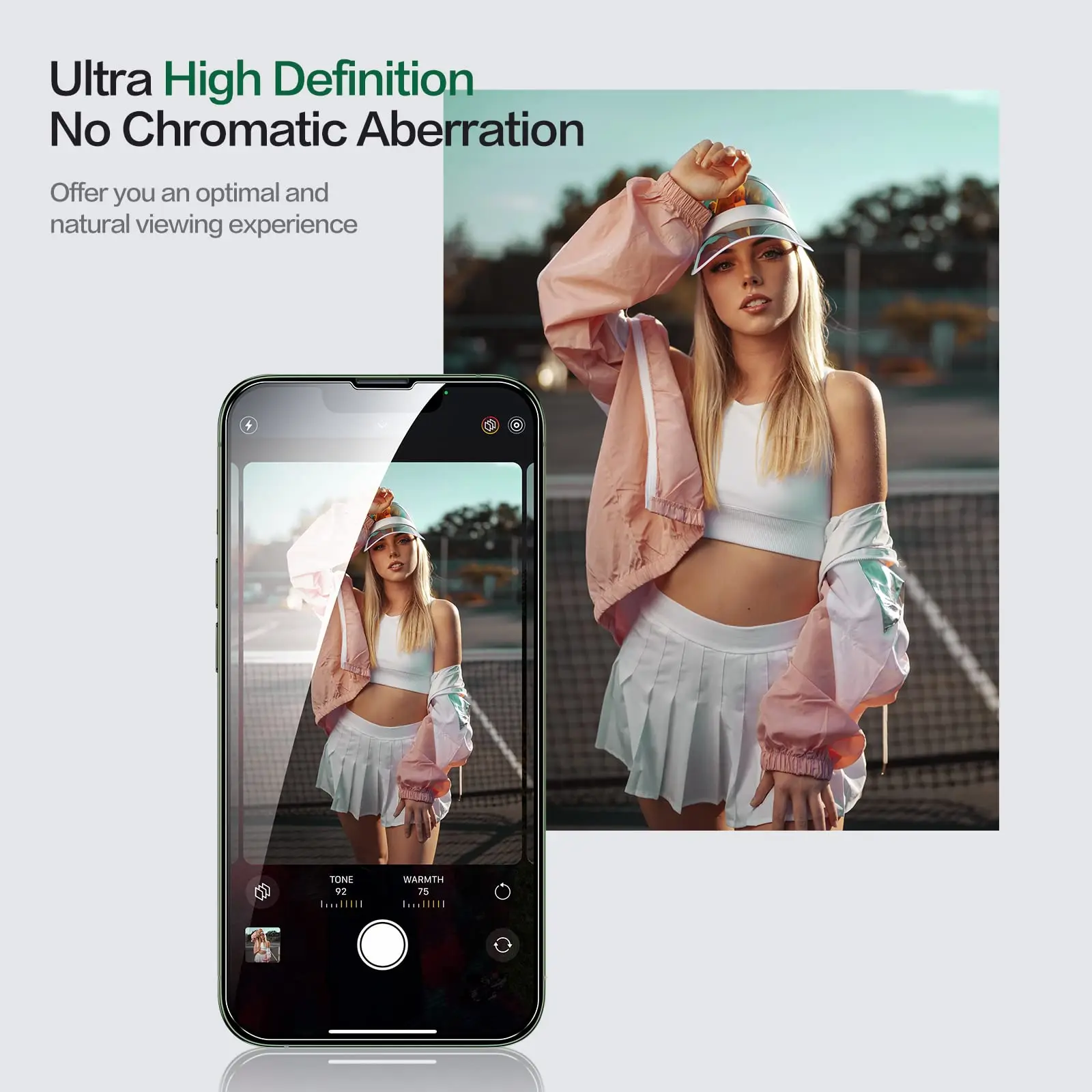 Premium Anti-Shock Mobile Phone Tempered Glass Phone Case Screen Film for iPhone 15 14 13 12 Pro max Full Cover Screen Protector