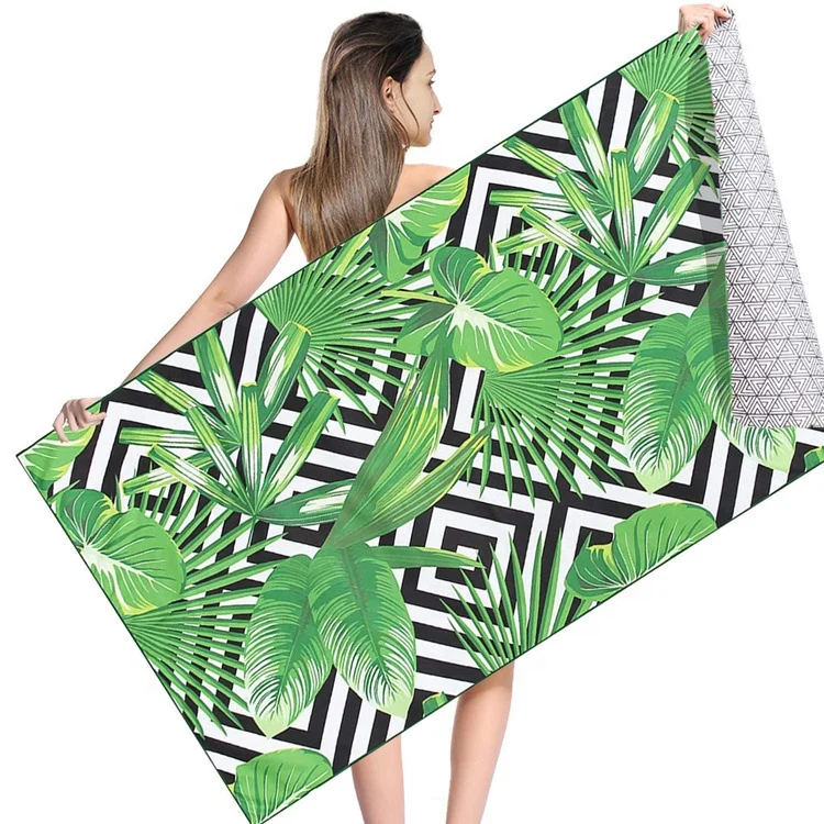 Recycled Beach Towels Rpet Print Fast Drying Large Microfiber Polyester Pineapple Beach Towel