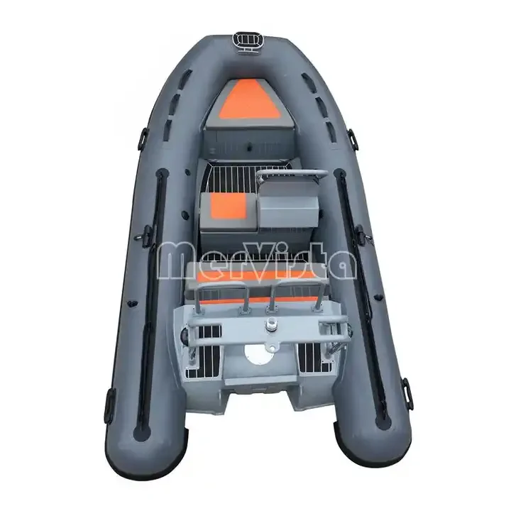 CE 12ft dinghy aluminum hard bottom semi-rigid inflatable boat for rowing