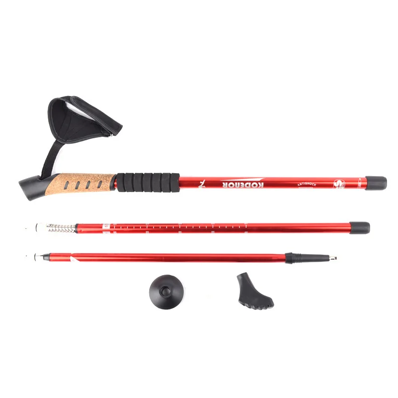 3-Section Lightweight Folding Hiking Stick Outdoor Aluminium Walking Stick Trekking Poles