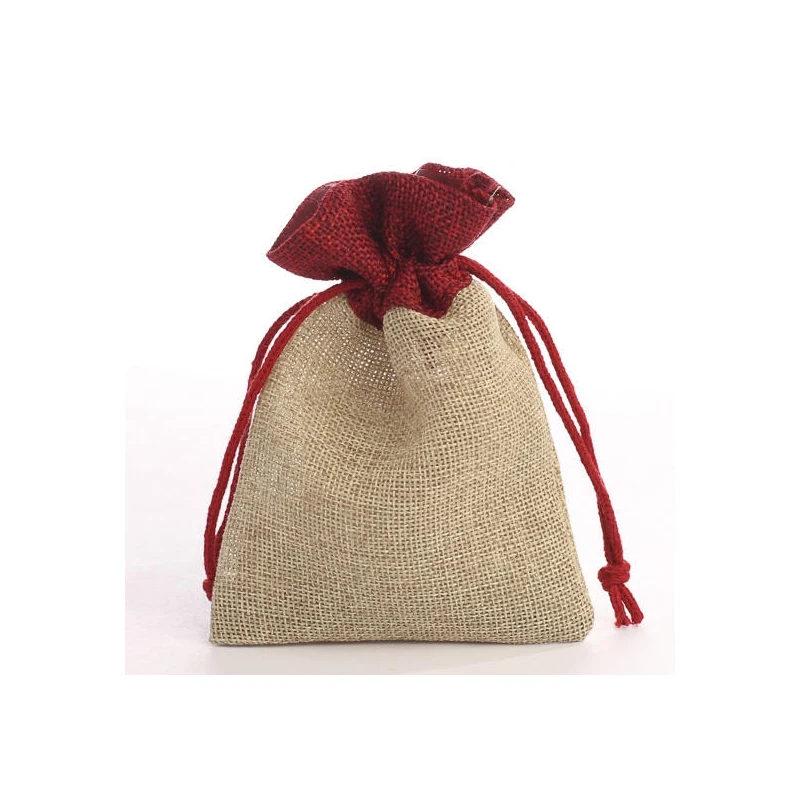 Оптовая продажа подарки натуральный льняной джутовый мешок биоразлагаемые мешки для подарка экологически чистый маленькие мешочки мешочек