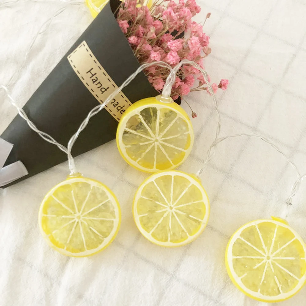 Bedroom Garden Party Wedding Holiday Time Lights 10 LED Lemon LED String Lights for Party
