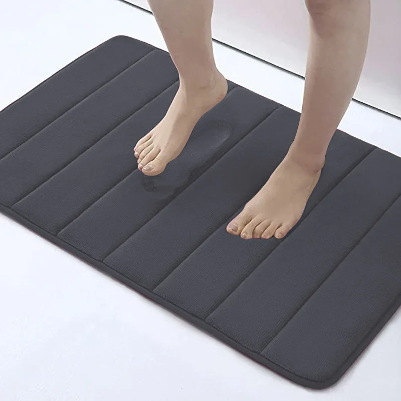 Flannel thickened sponge Coral Fleece non-slip floor rugs foot Carpets anti slip bathroom mat for Apartment Hotel