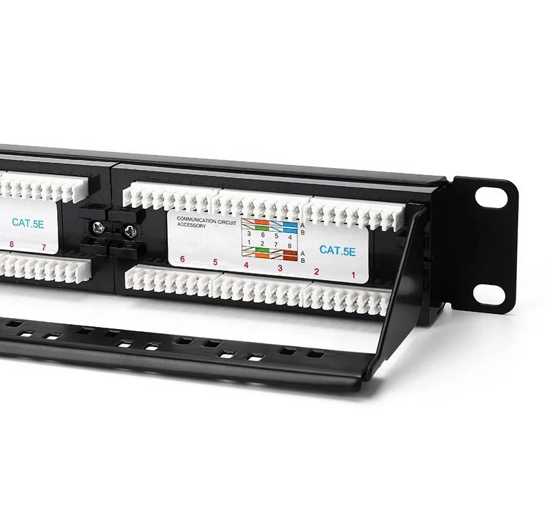 RJ45 Cat5e Cat6 сетевой патч-панель Высокое качество коммутатор с 24 портами 19 дюймов 1U PCB/вывод