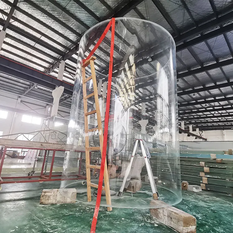 Leyu Factory custom  cylinder Manufacturer Direct Sale Good Price Large Fish Tank Acrylic Aquariums