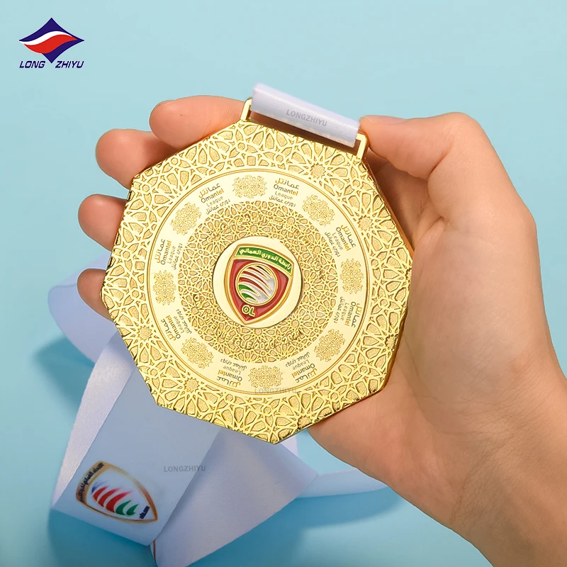 Longzhiyu 15 Years Factory Metal Medals Custom Rotatable Colorful Medal Crafts Souvenir