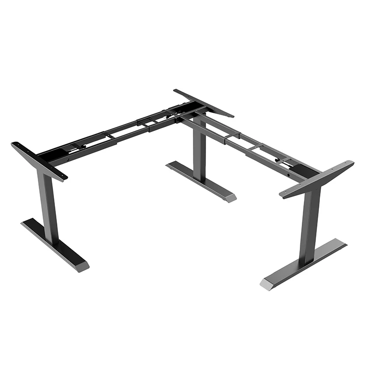 2021 Hot Sale Ergonomic Electric Desk Adjustable Desk Electric Motor Frame L Shape Standing Desk