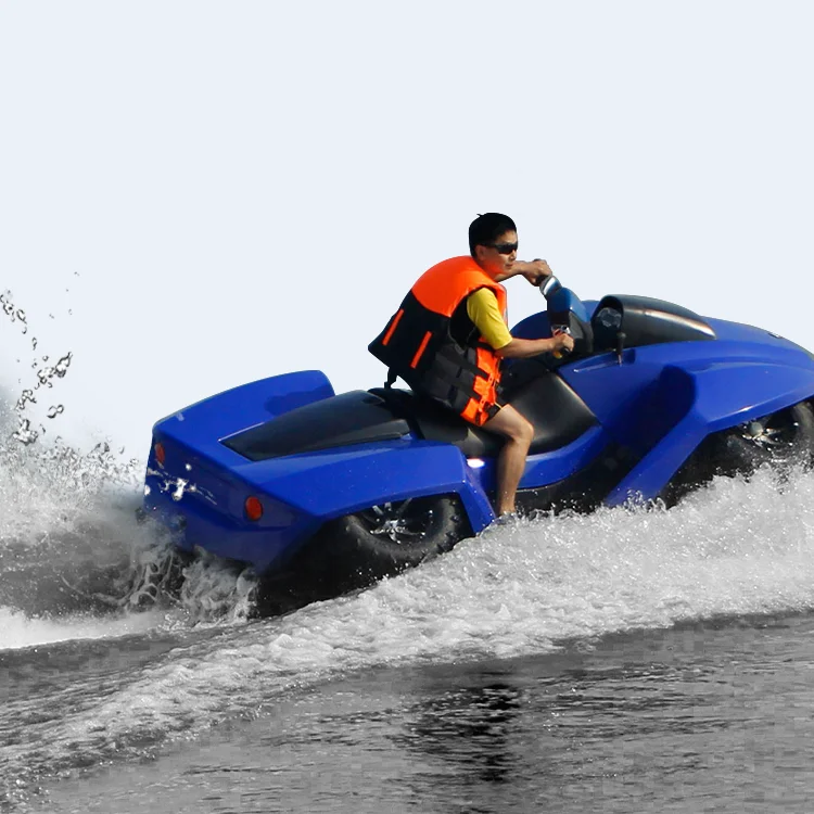 Innovative Hison Design Water River Landing Car Amphibious Boat With Wheel quadski ATV