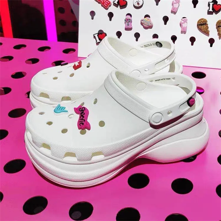 
Amazon popular Chinese factory price durable classic design heighten plus size summer women platform slippers sandals clog croc 