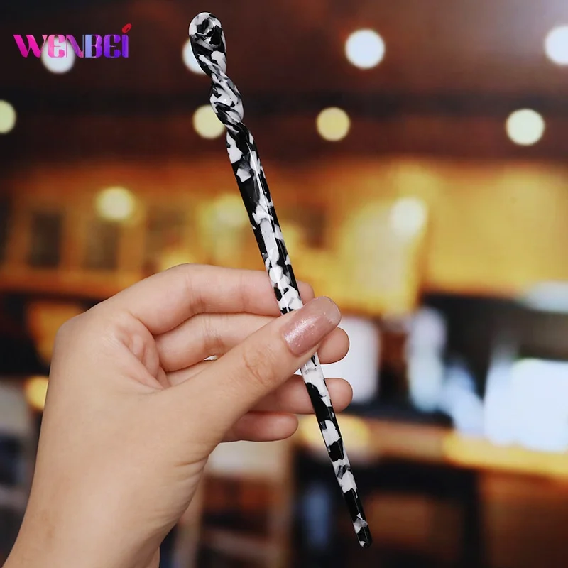 17.5CM Vintage Acetate Chinese Hair Pin Stick Chopsticks Hair Accessory Chop Sticks for Hair