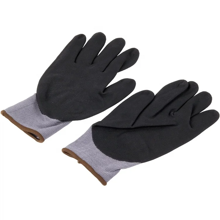 
Wefocus High Quality Free Sample 15g Foam Nitrile Glove Finish Nylon Nitrile Foam Gloves For Industry Work 