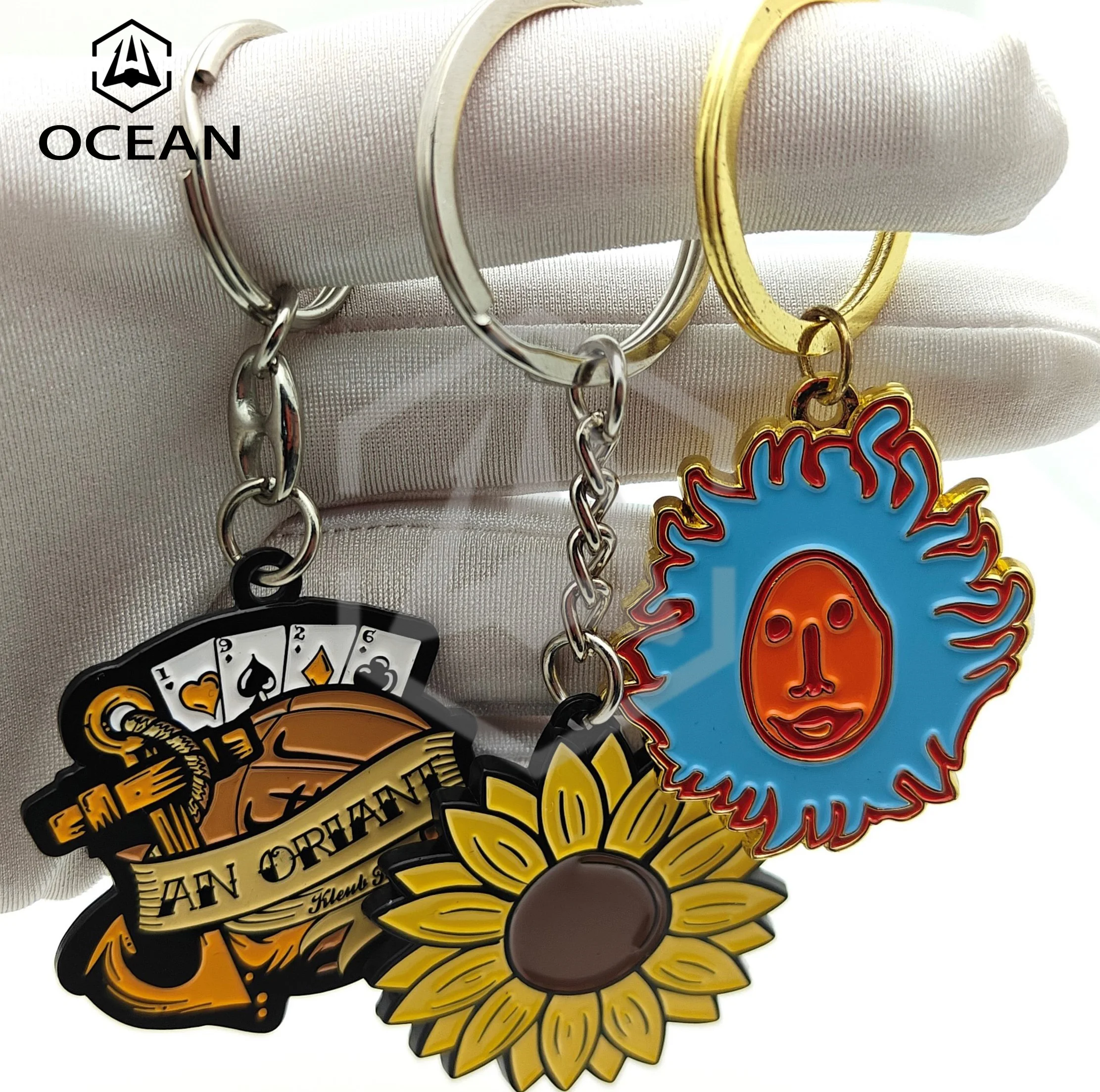 Wholesale Zinc Alloy 3D Metal Antique Bronze Enamel Basketball Keychain