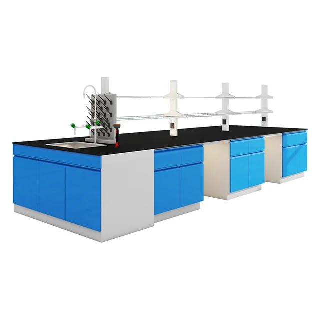High quality medical laboratory furniture physical lab table with sink and drip racks