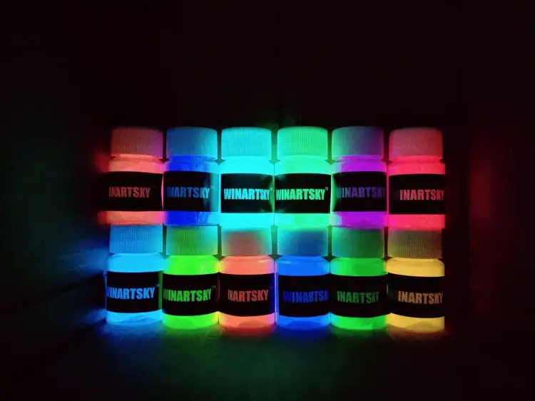 20ml 10 colors glow in the dark paint set hot sale