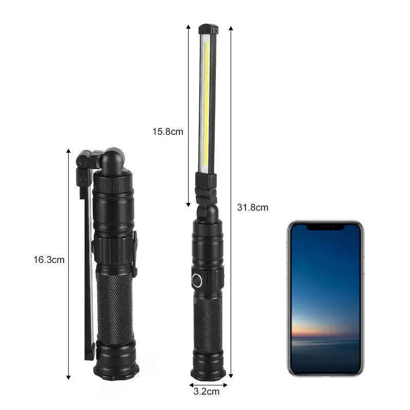 Usb Charging Strong Magnet Emergency Cob Magnetic Slim Car Worklight Led Torch Working Lamp Tactical Light Camp Lantern