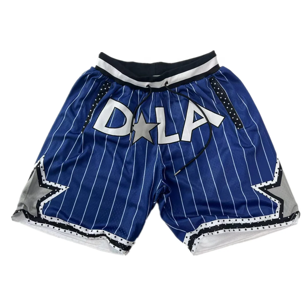 NEW mesh street short custom retro basketball shorts for men zipper pockets