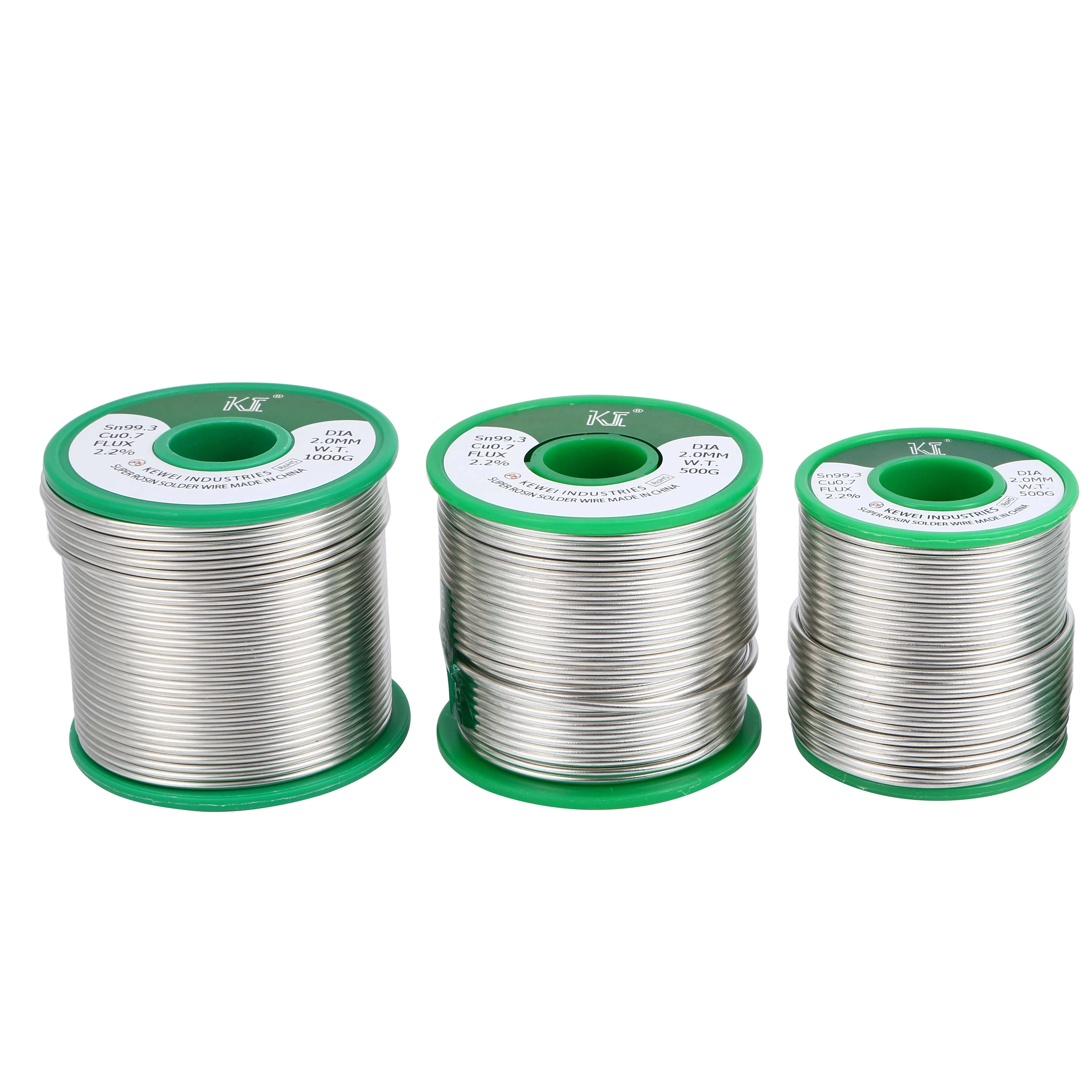 Lead Free Solder Wire Sn99.3Cu0.7 Pure Materials Tin Copper Alloys Solder Wire with Flux 2.2%