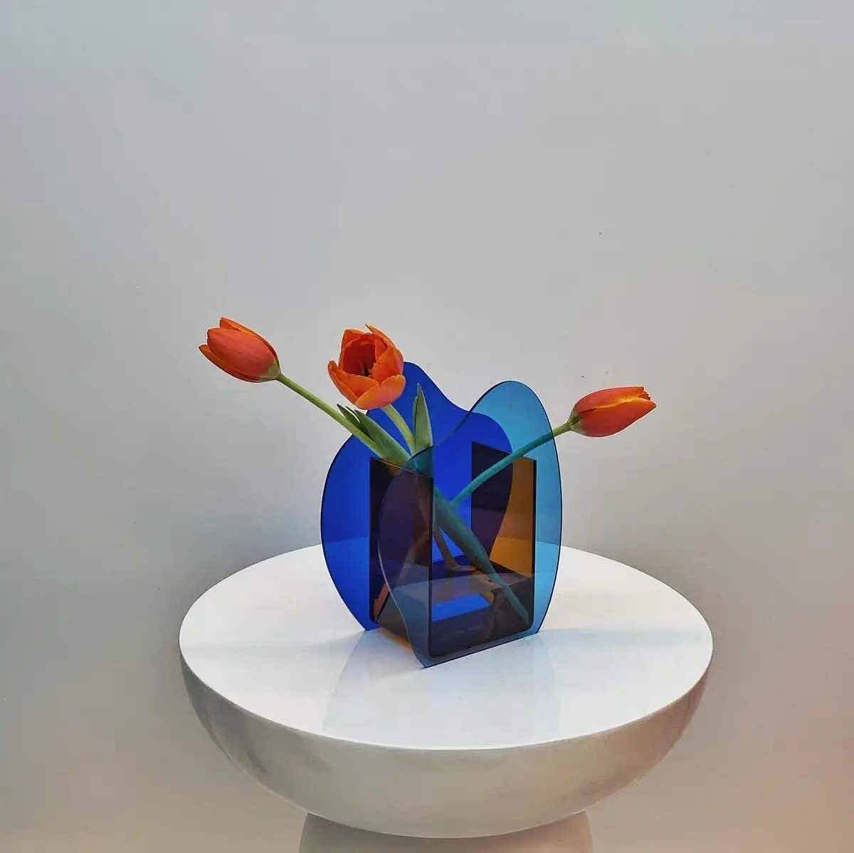 Acrylic Flower Vase Make-up Brush/Pen Holder Elegant Modern Contemporary Design Vase for Home Office Wedding Decor