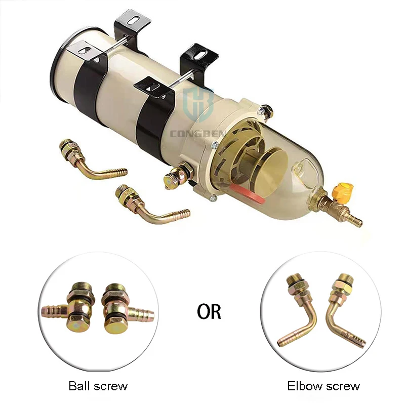 Фильтры для топливного сепаратора, 1000FG 1000FH Racor, 1000FG/500FG/900FG, топливный фильтр, дизельный двигатель, сепаратор для воды в сборе