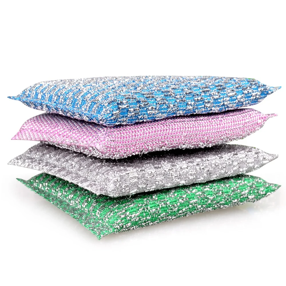 Kitchen Sponge Scourer Stainless Steel Wire Sponge Kitchen Cleaning