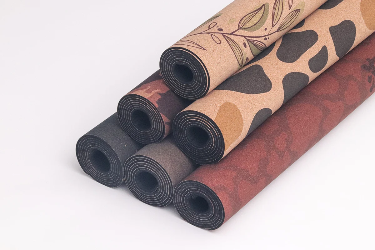Various materials customized Eco Friendly wooden Yoga Mat fitness exercise yogamat cork yoga sports mat