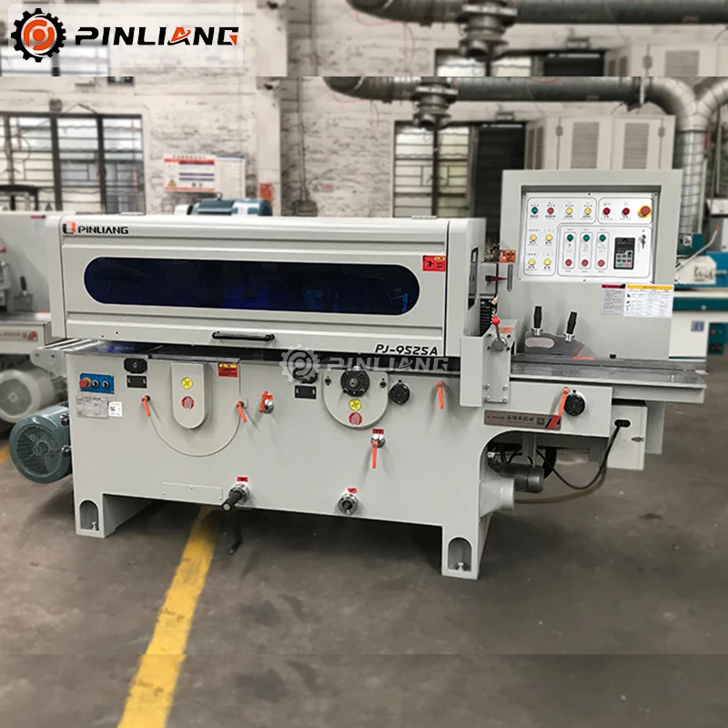 High efficient PJ9525A multi blade rip saw machine with double-sided planer for bed slats sawing